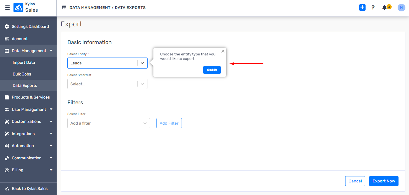 How To Export Data